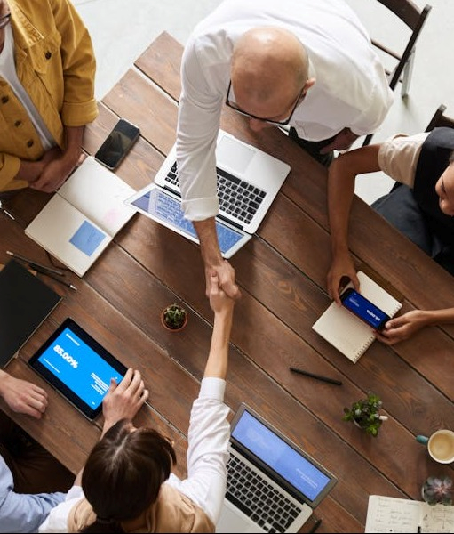 Diverse group of business professionals in a meeting
